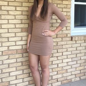 Forever 21 Tan bodycon dress